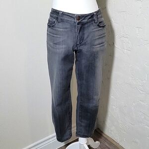 Joe's Skinny Chelsea Jeans Denim Mid Rise Cropped Ludwig Gray Faded Stretch 31